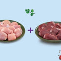 Combo: (Fresh Chicken Skinless Curry Cut 750g Pack + Chicken Liver 1kg Pack)